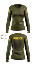 Quinton Police Department 78432934 Women's Long Sleeve V-neck Shirt - 1