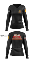 Yulan Fire Department Women's Long Sleeve V-neck Shirt - 11