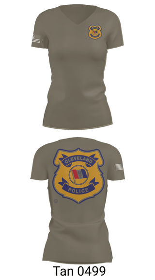 Womens Short Sleeve Vneck Shirt, Cleveland Police, Police, Teamtime, Team time, sublimation, custom sports apparel, team uniforms, spirit wear, spiritwear, sports uniforms, custom shirts, team store, custom team store, fundraiser sports, apparel fundraiser