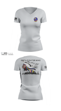 219th Engineering Installations Squdron 72144769 Women's Short Sleeve V-neck Shirt - 100