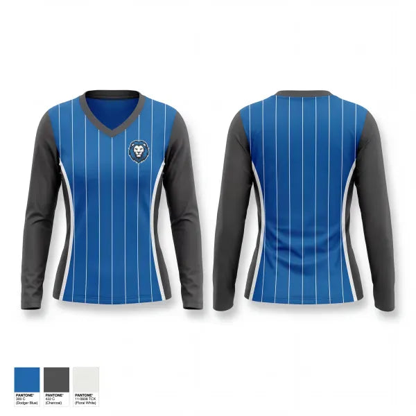 Womens Long Sleeve Vneck Shirt, Lady Lions, Softball, Teamtime, Team time, sublimation, custom sports apparel, team uniforms, spirit wear, spiritwear, sports uniforms, custom shirts, team store, custom team store, fundraiser sports, apparel fundraiser