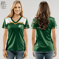 PLAINFIELD JUNIOR CATS FOOTBALL/CHEER Women's Short Sleeve V-neck Shirt -4