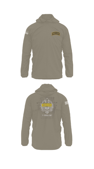 Windbreaker, HHC 1/109th INF, Army, Teamtime, Team time, sublimation, custom sports apparel, team uniforms, spirit wear, spiritwear, sports uniforms, custom shirts, team store, custom team store, fundraiser sports, apparel fundraiser
