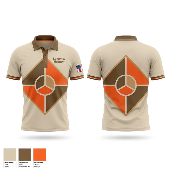 Short Sleeve Performance Polo, Lonestar Hazmat, Fire Department, Teamtime, Team time, sublimation, custom sports apparel, team uniforms, spirit wear, spiritwear, sports uniforms, custom shirts, team store, custom team store, fundraiser sports, apparel fundraiser