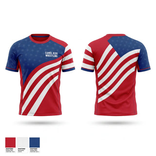 Short Sleeve Performance Shirt, Camel Kids Wrestling, Wrestling, Teamtime, Team time, sublimation, custom sports apparel, team uniforms, spirit wear, spiritwear, sports uniforms, custom shirts, team store, custom team store, fundraiser sports, apparel fundraiser