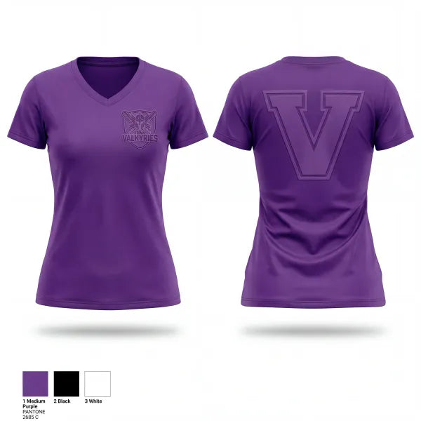 Womens Short Sleeve Vneck Shirt, Eastern Iowa Valkyries, Softball, Teamtime, Team time, sublimation, custom sports apparel, team uniforms, spirit wear, spiritwear, sports uniforms, custom shirts, team store, custom team store, fundraiser sports, apparel fundraiser