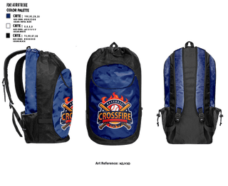Gear Bag, Crossfire 12u, Baseball, Teamtime, Team time, sublimation, custom sports apparel, team uniforms, spirit wear, spiritwear, sports uniforms, custom shirts, team store, custom team store, fundraiser sports, apparel fundraiser