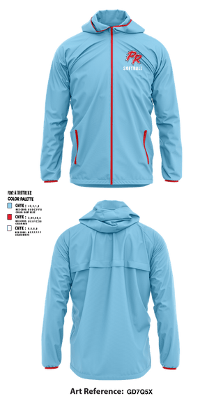 Windbreaker, Porterville Rampage, Softball, Teamtime, Team time, sublimation, custom sports apparel, team uniforms, spirit wear, spiritwear, sports uniforms, custom shirts, team store, custom team store, fundraiser sports, apparel fundraiser