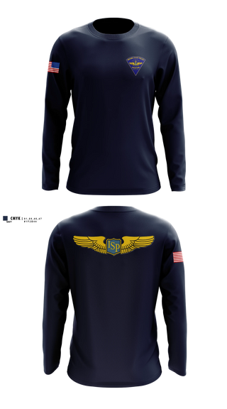 Long Sleeve Performance Shirt, Indiana State Police Aviation Unit, Police, Teamtime, Team time, sublimation, custom sports apparel, team uniforms, spirit wear, spiritwear, sports uniforms, custom shirts, team store, custom team store, fundraiser sports, apparel fundraiser