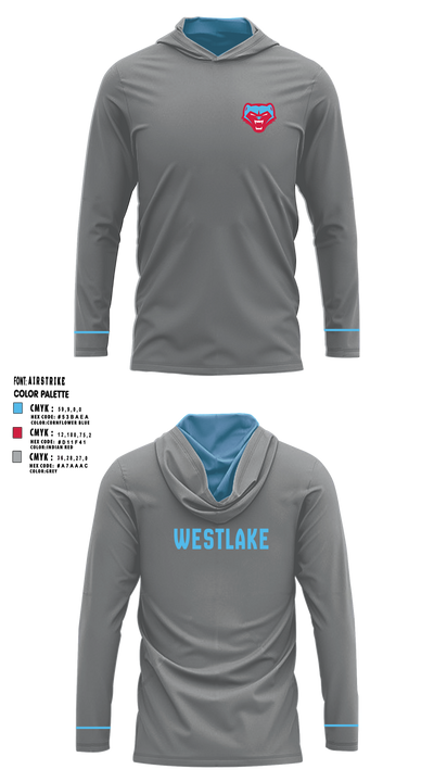 WESTLAKE MIDDLE SCHOOL 91601713 - Long Sleeve Performance Hooded Shirt - 6