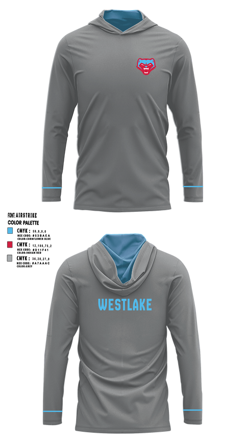 WESTLAKE MIDDLE SCHOOL 91601713 - Long Sleeve Performance Hooded Shirt - 6