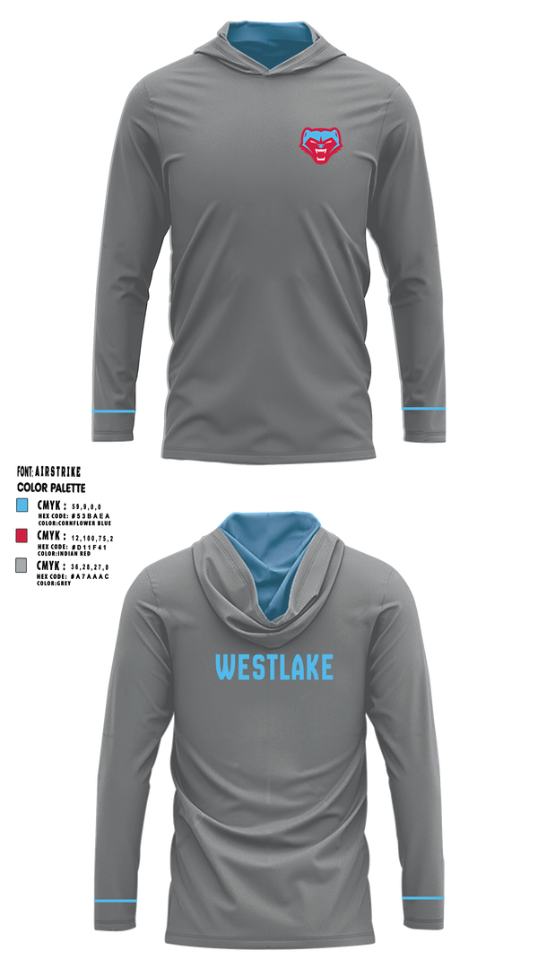 WESTLAKE MIDDLE SCHOOL 91601713 - Long Sleeve Performance Hooded Shirt - 6