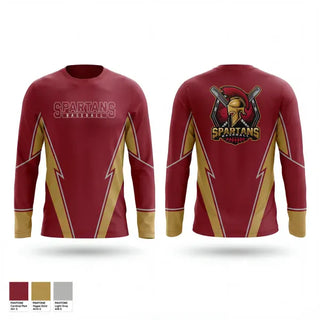 Long Sleeve Performance Shirt, Mid TN Spartans, Baseball, Teamtime, Team time, sublimation, custom sports apparel, team uniforms, spirit wear, spiritwear, sports uniforms, custom shirts, team store, custom team store, fundraiser sports, apparel fundraiser