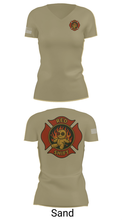 City of Lake Geneva Fire Department 76395935 Women's Short Sleeve V-neck Shirt - 88