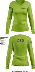 District 5 CSO 28339770 Women's Long Sleeve V-neck Shirt - 4