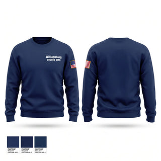 Crew Neck Sweatshirt, Williamsburg county ems, EMS/EMT, Teamtime, Team time, sublimation, custom sports apparel, team uniforms, spirit wear, spiritwear, sports uniforms, custom shirts, team store, custom team store, fundraiser sports, apparel fundraiser