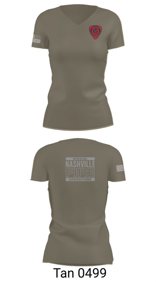 Womens Short Sleeve Vneck Shirt, Nashville Fire Department Special Operations, Fire Department, Teamtime, Team time, sublimation, custom sports apparel, team uniforms, spirit wear, spiritwear, sports uniforms, custom shirts, team store, custom team store, fundraiser sports, apparel fundraiser