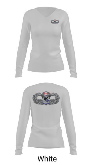 Womens Long Sleeve Vneck Shirt, 1-505th PIR 82nd airborne, Army, Teamtime, Team time, sublimation, custom sports apparel, team uniforms, spirit wear, spiritwear, sports uniforms, custom shirts, team store, custom team store, fundraiser sports, apparel fundraiser