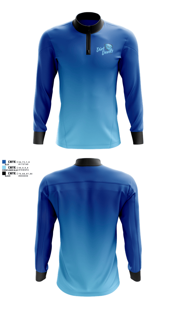 Quarter Zip Jacket, Dirt Devils, Softball, Teamtime, Team time, sublimation, custom sports apparel, team uniforms, spirit wear, spiritwear, sports uniforms, custom shirts, team store, custom team store, fundraiser sports, apparel fundraiser