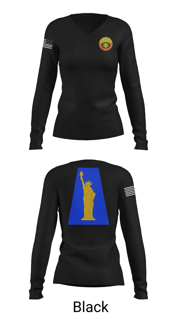 Womens Long Sleeve Vneck Shirt, 389th CSSB, , Teamtime, Team time, sublimation, custom sports apparel, team uniforms, spirit wear, spiritwear, sports uniforms, custom shirts, team store, custom team store, fundraiser sports, apparel fundraiser
