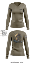 CCO 603 ASB 3CAB 90647608 Women's Long Sleeve V-neck Shirt - 1