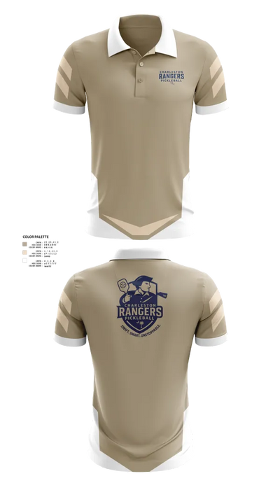 Charleston Rangers Pickleball 48362347 Short Sleeve Performance Polo - 21