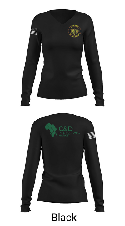 Columbus Knight Eagles 54469920 Women's Long Sleeve V-neck Shirt - 35