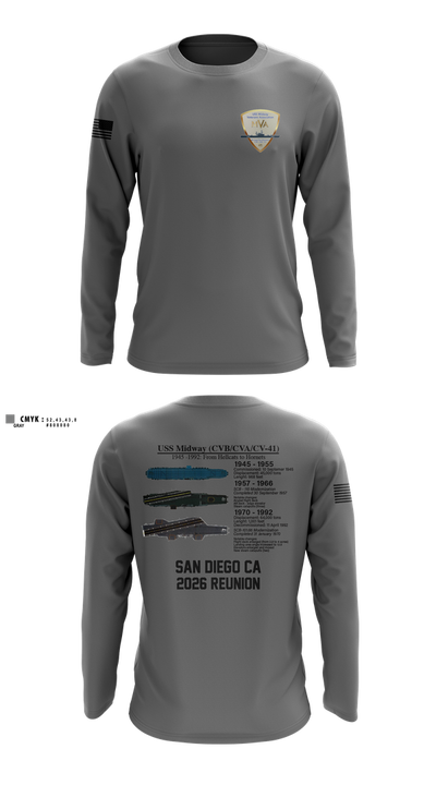 Midway Veterans' Association 36317900 Long Sleeve Performance Shirt 2