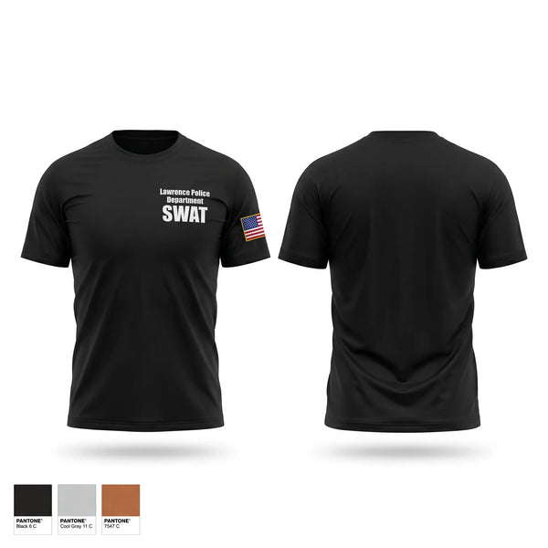 Short Sleeve Performance Shirt, Lawrence Police Department SWAT, Police, Teamtime, Team time, sublimation, custom sports apparel, team uniforms, spirit wear, spiritwear, sports uniforms, custom shirts, team store, custom team store, fundraiser sports, apparel fundraiser