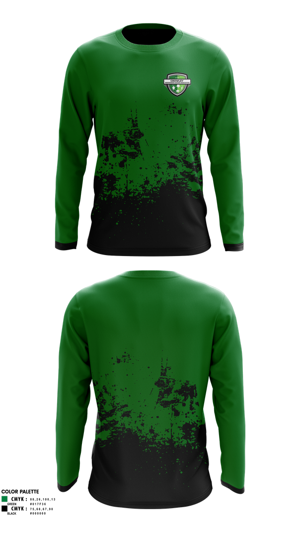 Long Sleeve Performance Shirt, Crowley Independent Soccer Association, Men's Soccer, Teamtime, Team time, sublimation, custom sports apparel, team uniforms, spirit wear, spiritwear, sports uniforms, custom shirts, team store, custom team store, fundraiser sports, apparel fundraiser
