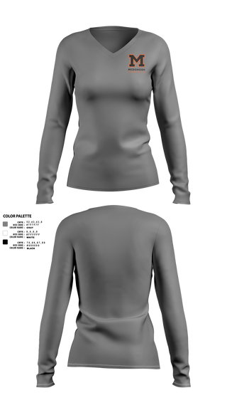 Womens Long Sleeve Vneck Shirt, Mcdonogh Girls Tennis, Tennis, Teamtime, Team time, sublimation, custom sports apparel, team uniforms, spirit wear, spiritwear, sports uniforms, custom shirts, team store, custom team store, fundraiser sports, apparel fundraiser