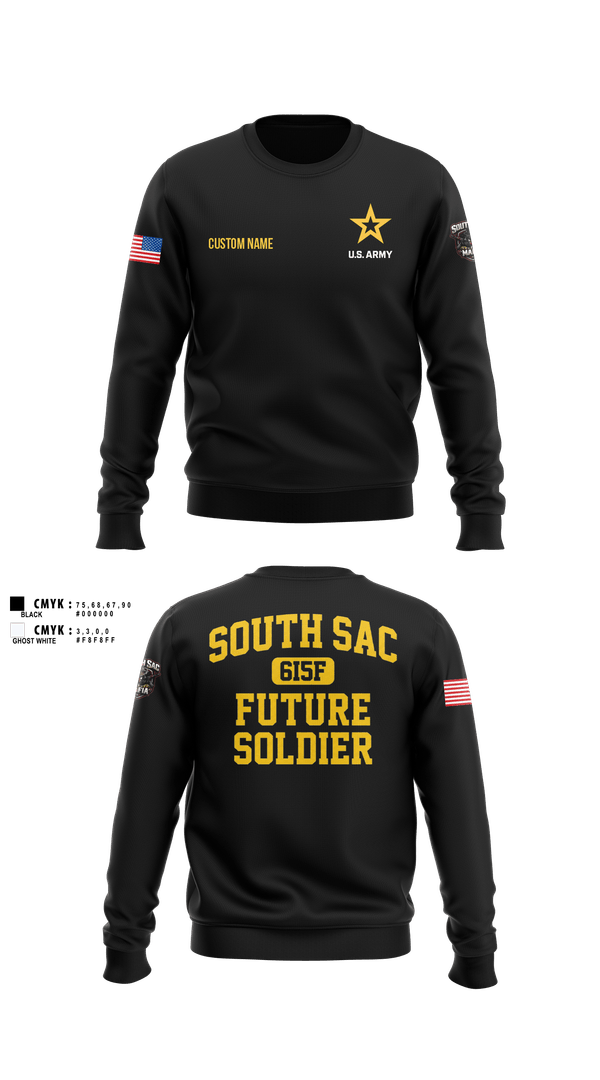 Crew Neck Sweatshirt, SAC SOUTH, Army, Teamtime, Team time, sublimation, custom sports apparel, team uniforms, spirit wear, spiritwear, sports uniforms, custom shirts, team store, custom team store, fundraiser sports, apparel fundraiser