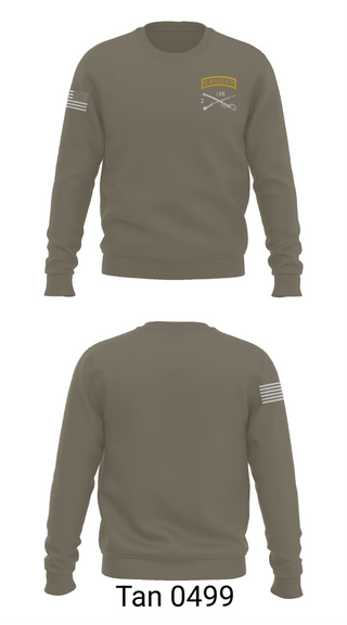 Crew Neck Sweatshirt, HHC, 2-198th AR, Army, Teamtime, Team time, sublimation, custom sports apparel, team uniforms, spirit wear, spiritwear, sports uniforms, custom shirts, team store, custom team store, fundraiser sports, apparel fundraiser