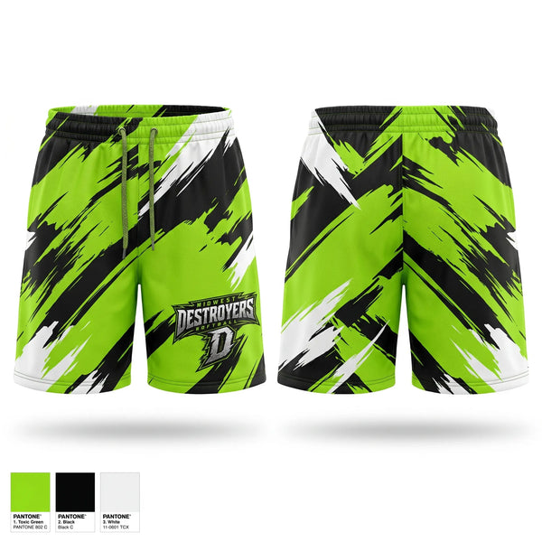 Athletic Shorts With Pockets, Midwest Destroyers, Softball, Teamtime, Team time, sublimation, custom sports apparel, team uniforms, spirit wear, spiritwear, sports uniforms, custom shirts, team store, custom team store, fundraiser sports, apparel fundraiser