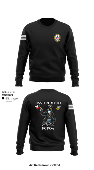 Crew Neck Sweatshirt, USS TRUXTUN DDG 103, Navy, Teamtime, Team time, sublimation, custom sports apparel, team uniforms, spirit wear, spiritwear, sports uniforms, custom shirts, team store, custom team store, fundraiser sports, apparel fundraiser