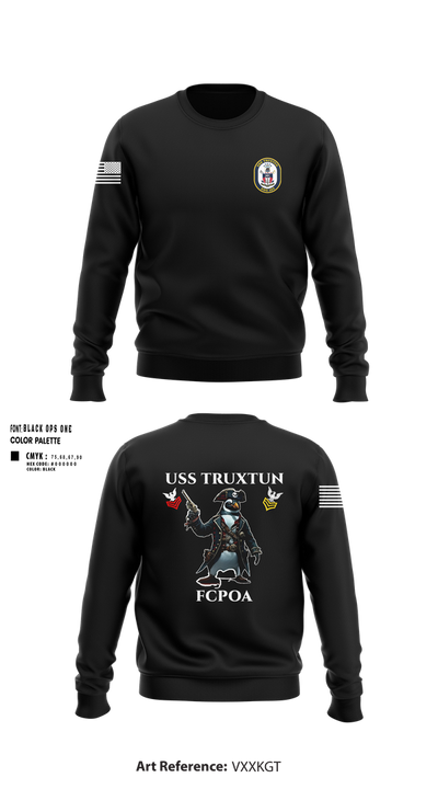 USS TRUXTUN DDG 103 86868328 Crew Neck Sweatshirt - 121