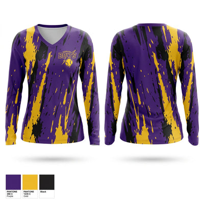 Hobart Bolts Women's Long Sleeve V-neck Shirt - 1