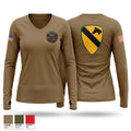 572nd CEC 3rd PLT Women's Long Sleeve V-neck Shirt - 1