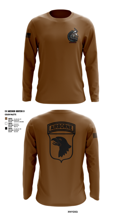 2nd Flt Platoon, B/101 Avn Regt, 101st ABN DIV 10364958 Long Sleeve Performance Shirt 1