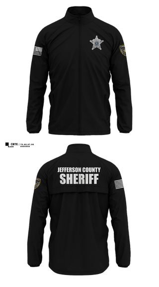 Windbreaker without hood, Jefferson County Sheriff's Office, Police, Teamtime, Team time, sublimation, custom sports apparel, team uniforms, spirit wear, spiritwear, sports uniforms, custom shirts, team store, custom team store, fundraiser sports, apparel fundraiser