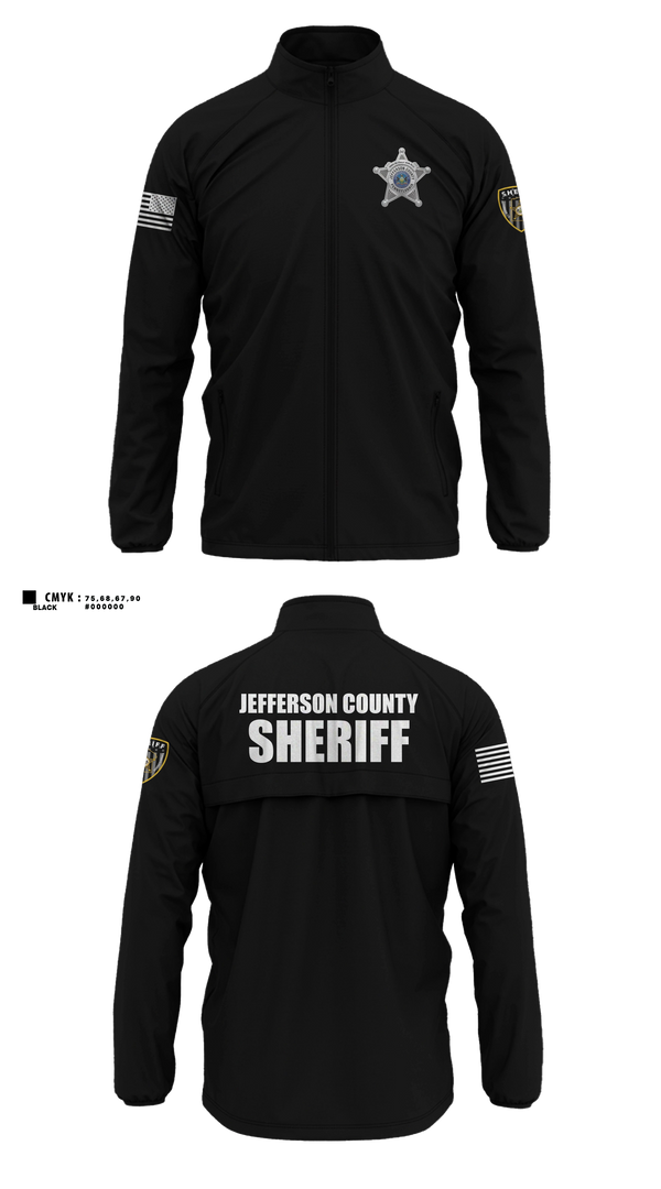 Windbreaker without hood, Jefferson County Sheriff's Office, Police, Teamtime, Team time, sublimation, custom sports apparel, team uniforms, spirit wear, spiritwear, sports uniforms, custom shirts, team store, custom team store, fundraiser sports, apparel fundraiser