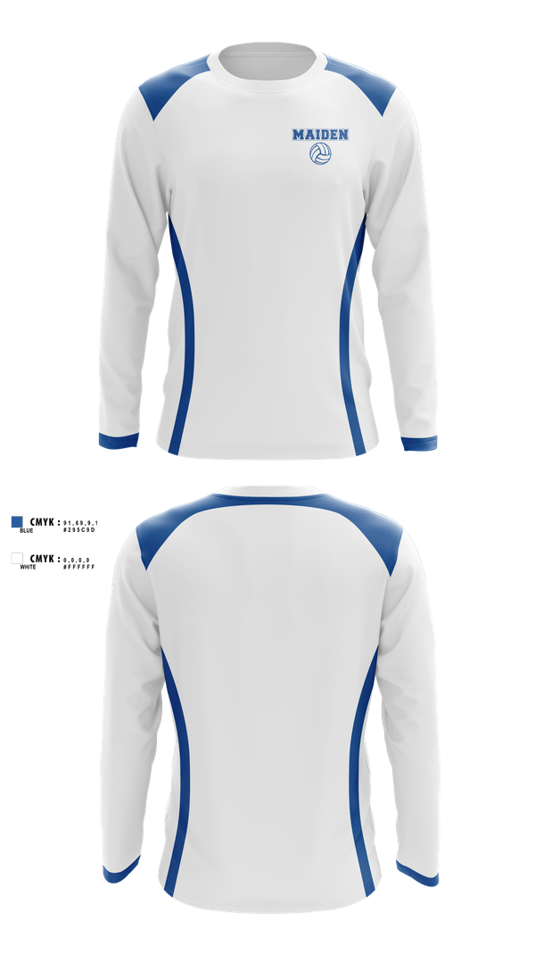 Long Sleeve Performance Shirt, Maiden High School Volleyball, Women's Volleyball, Teamtime, Team time, sublimation, custom sports apparel, team uniforms, spirit wear, spiritwear, sports uniforms, custom shirts, team store, custom team store, fundraiser sports, apparel fundraiser