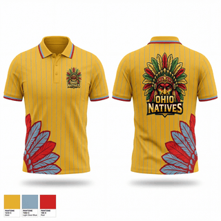 Short Sleeve Performance Polo, The Ohio Natives, Baseball, Teamtime, Team time, sublimation, custom sports apparel, team uniforms, spirit wear, spiritwear, sports uniforms, custom shirts, team store, custom team store, fundraiser sports, apparel fundraiser