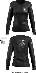 2nd Flt Platoon, B/101 Avn Regt, 101st ABN DIV 10364958 Women's Long Sleeve V-neck Shirt - 4