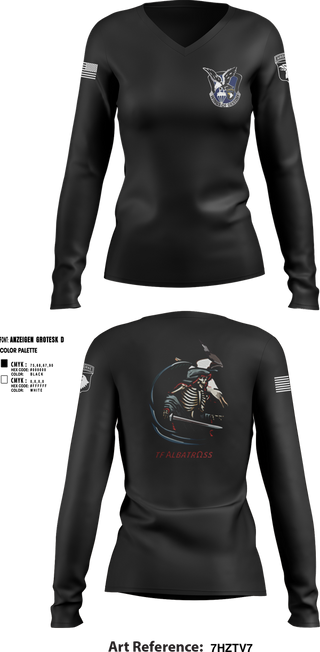 Womens Long Sleeve Vneck Shirt, 2nd Flt Platoon, B/101 Avn Regt, 101st ABN DIV, , Teamtime, Team time, sublimation, custom sports apparel, team uniforms, spirit wear, spiritwear, sports uniforms, custom shirts, team store, custom team store, fundraiser sports, apparel fundraiser