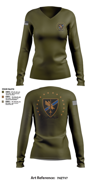 Highlands County Sheriff’s Office 31866513 Women's Long Sleeve V-neck Shirt - 1