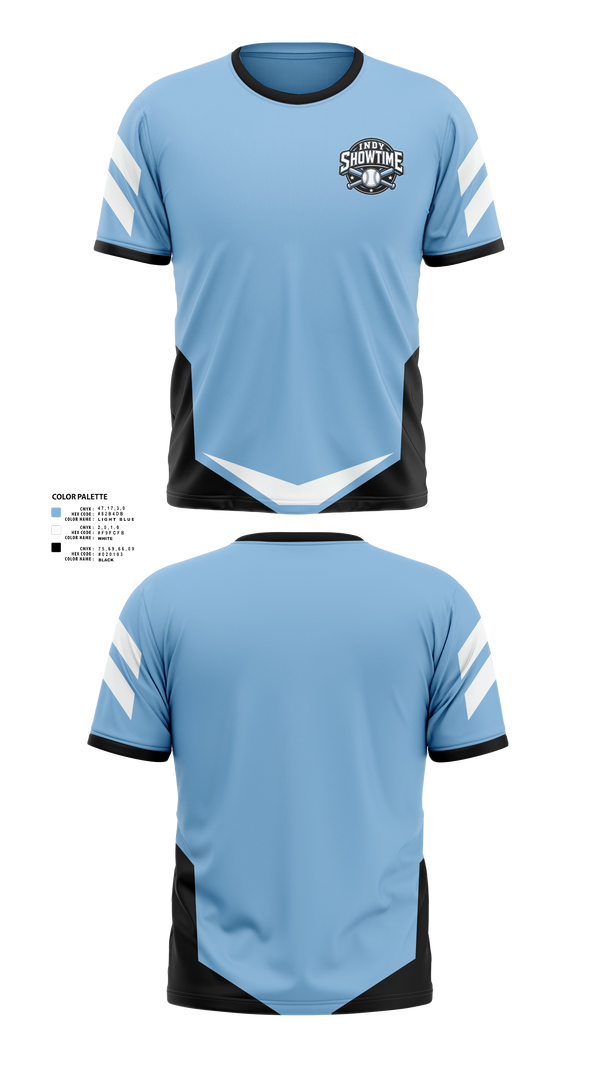 Short Sleeve Performance Shirt, Indy Showtime, Baseball, Teamtime, Team time, sublimation, custom sports apparel, team uniforms, spirit wear, spiritwear, sports uniforms, custom shirts, team store, custom team store, fundraiser sports, apparel fundraiser