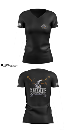 Womens Short Sleeve Vneck Shirt, B Co 832nd OD BN, , Teamtime, Team time, sublimation, custom sports apparel, team uniforms, spirit wear, spiritwear, sports uniforms, custom shirts, team store, custom team store, fundraiser sports, apparel fundraiser