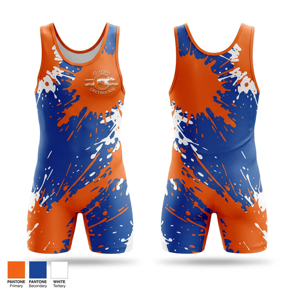 Wrestling Singlet, Clayton High School Wrestling, Wrestling, Teamtime, Team time, sublimation, custom sports apparel, team uniforms, spirit wear, spiritwear, sports uniforms, custom shirts, team store, custom team store, fundraiser sports, apparel fundraiser