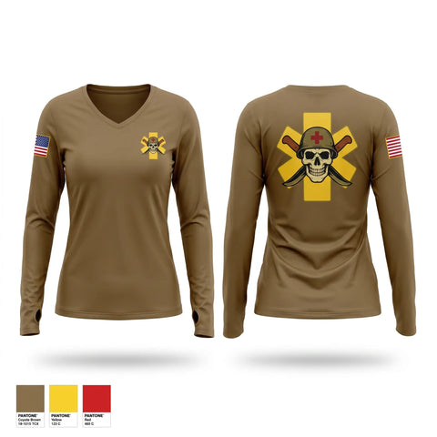 Womens Long Sleeve Vneck Shirt, 240th FRSD, Army, Teamtime, Team time, sublimation, custom sports apparel, team uniforms, spirit wear, spiritwear, sports uniforms, custom shirts, team store, custom team store, fundraiser sports, apparel fundraiser